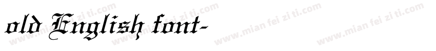 old English font字体转换